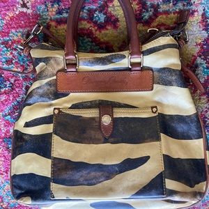 Dooney and Bourke Vintage Zebra Leather Crossbody